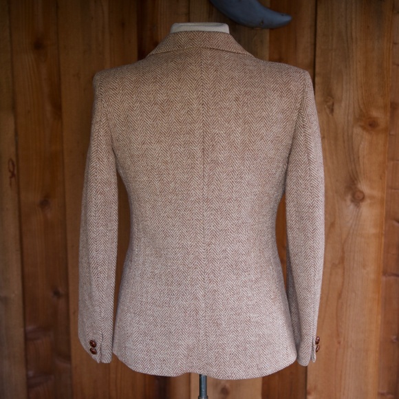 Vintage Saint Laurie 100% Wool Herringbone Blazer Made In USA Woman's S - Picture 10 of 16